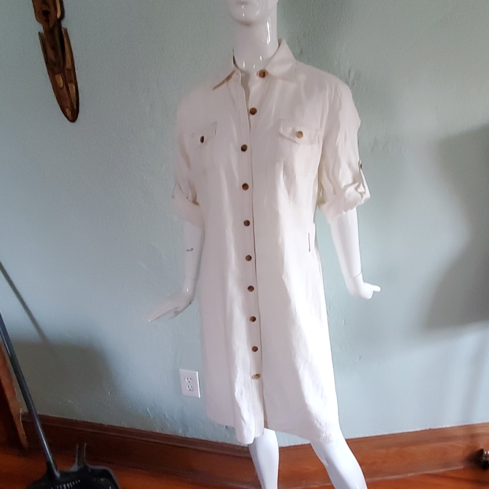 Tahari Arthur Levine linen dress